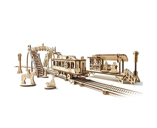 Конструктор Ugears механічний Трамвайна лінія (70028)