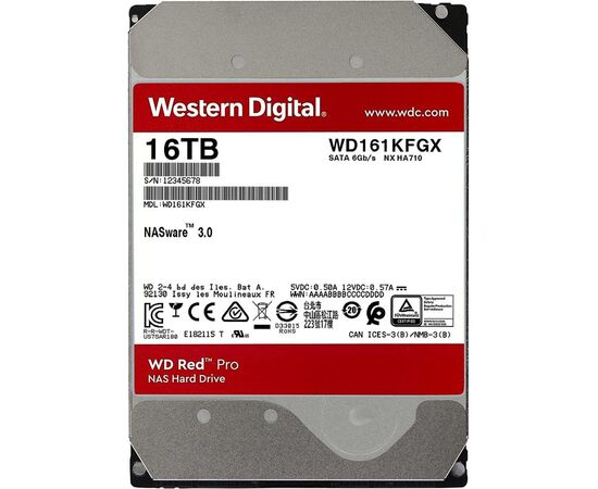 Жесткий диск 3.5" 16TB WD (WD161KFGX), изображение 2 Жесткий диск 3.5" 16TB WD (WD161KFGX), изображение 2