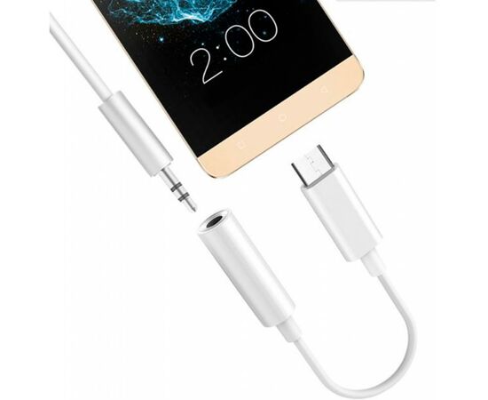 Переходник Lapara USB Type-C Male - Audio AUX mini jack 3,5 mm Female (LA-Type-C-Audio-3.5mm white), изображение 5 Переходник Lapara USB Type-C Male - Audio AUX mini jack 3,5 mm Female (LA-Type-C-Audio-3.5mm white), изображение 5