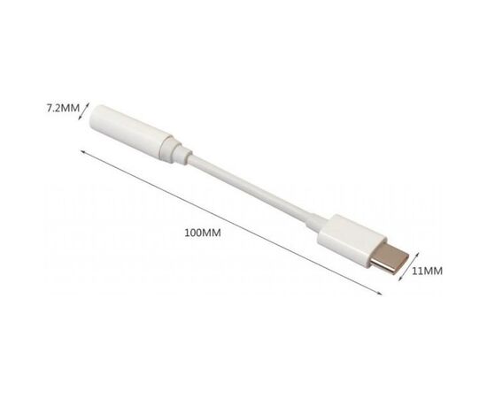 Переходник Lapara USB Type-C Male - Audio AUX mini jack 3,5 mm Female (LA-Type-C-Audio-3.5mm white), изображение 7 Переходник Lapara USB Type-C Male - Audio AUX mini jack 3,5 mm Female (LA-Type-C-Audio-3.5mm white), изображение 7