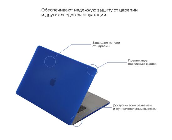 Чехол для ноутбука Armorstandart 13.3" MacBook Air 2018 (A2337/A1932/A2179) Matte Shell, Dark Blue (ARM57226), изображение 2 Чехол для ноутбука Armorstandart 13.3" MacBook Air 2018 (A2337/A1932/A2179) Matte Shell, Dark Blue (ARM57226), изображение 2