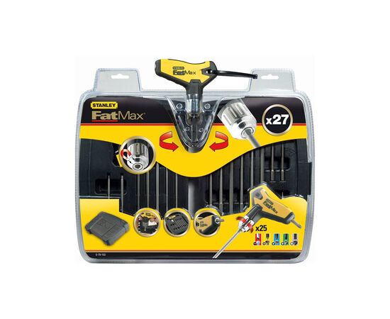 Отвертка Stanley FatMax с Т- рукояткой с храповым механизмом и набором бит, 27 шт (0-79-153), изображение 4