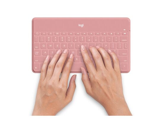 Клавиатура Logitech Keys-To-Go для iPhone iPad Apple TV Blush Pink (920-010122), изображение 4 Клавиатура Logitech Keys-To-Go для iPhone iPad Apple TV Blush Pink (920-010122), изображение 4
