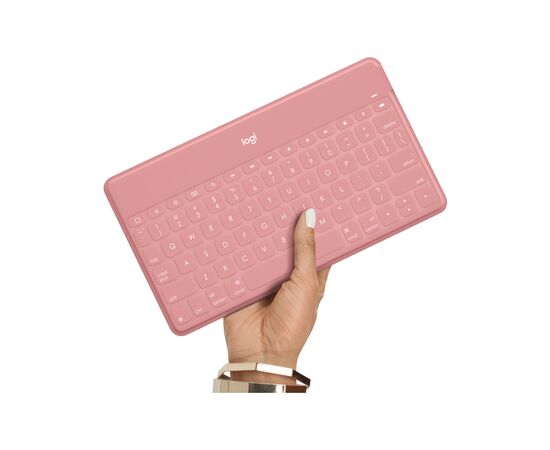 Клавиатура Logitech Keys-To-Go для iPhone iPad Apple TV Blush Pink (920-010122), изображение 5 Клавиатура Logitech Keys-To-Go для iPhone iPad Apple TV Blush Pink (920-010122), изображение 5