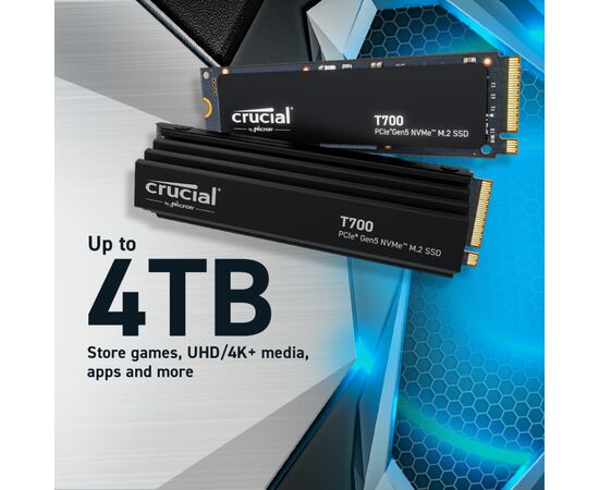Накопитель SSD M.2 2280 4TB T700 Micron (CT4000T700SSD5), изображение 2 Накопитель SSD M.2 2280 4TB T700 Micron (CT4000T700SSD5), изображение 2
