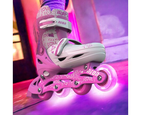 Роликовые коньки Neon Inline Pink розмір 34-37 (NT08P4), изображение 4 Роликовые коньки Neon Inline Pink розмір 34-37 (NT08P4), изображение 4