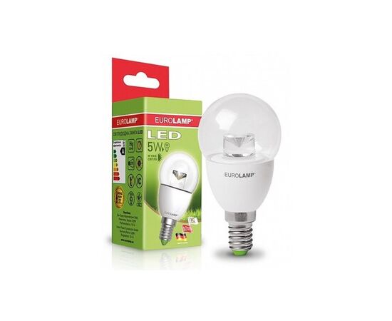 Лампочка Eurolamp G45 прозрачная 5W E14 3000K (LED-G45-05143(D)clear)