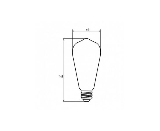 Лампочка Eurolamp ST64 7W E27 2700K (MLP-LED-ST64-07273(Amber)), изображение 3 Лампочка Eurolamp ST64 7W E27 2700K (MLP-LED-ST64-07273(Amber)), изображение 3