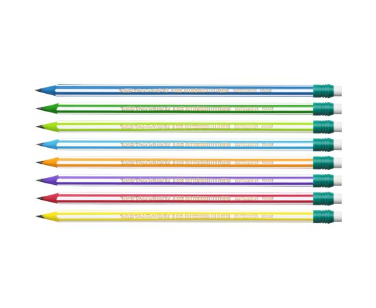 Карандаш графитный Bic Evolution Stripes HB, с ластиком (bc8960342), изображение 2 Карандаш графитный Bic Evolution Stripes HB, с ластиком (bc8960342), изображение 2