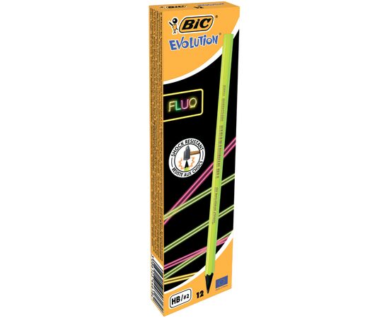 Карандаш графитный Bic Evolution Fluo НВ (bc940757), изображение 2 Карандаш графитный Bic Evolution Fluo НВ (bc940757), изображение 2
