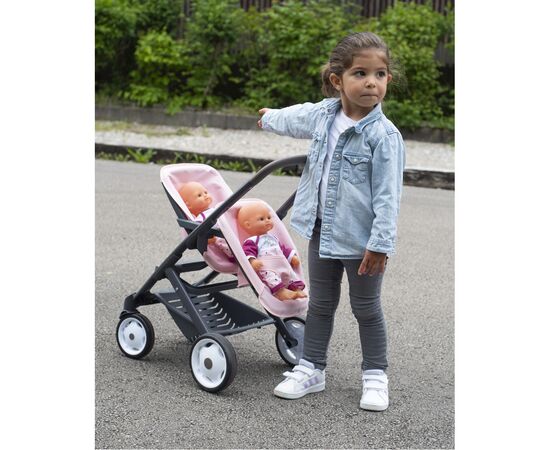 Коляска для кукол Smoby Maxi-Cosi & Quinny для близнецов Софт (253217), изображение 4 Коляска для кукол Smoby Maxi-Cosi & Quinny для близнецов Софт (253217), изображение 4