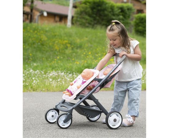Коляска для кукол Smoby Maxi-Cosi & Quinny для близнецов Софт (253217), изображение 5 Коляска для кукол Smoby Maxi-Cosi & Quinny для близнецов Софт (253217), изображение 5