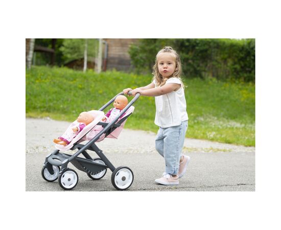 Коляска для кукол Smoby Maxi-Cosi & Quinny для близнецов Софт (253217), изображение 6 Коляска для кукол Smoby Maxi-Cosi & Quinny для близнецов Софт (253217), изображение 6