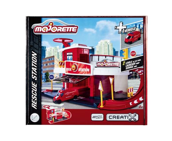 Игровой набор Majorette Креатикс. Пожарная станция,1 машинка (2050038), изображение 5 Игровой набор Majorette Креатикс. Пожарная станция,1 машинка (2050038), изображение 5