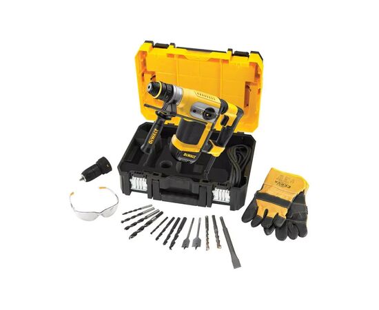 Перфоратор DeWALT SDS-Plus, 1000 Bт, 4.2 Дж, 32/100 мм, 4.3 кг, TSTAK + аксессуары (D25417KT)