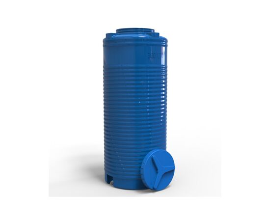 Емкость для воды Євро Пласт вертикальная пищевая 300 л узкая синяя (12914), изображение 2 Емкость для воды Євро Пласт вертикальная пищевая 300 л узкая синяя (12914), изображение 2
