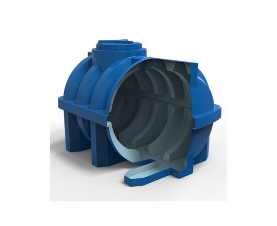 Емкость для воды Євро Пласт горизонтальная пищевая 500 л ребро синяя (1447), изображение 5 Емкость для воды Євро Пласт горизонтальная пищевая 500 л ребро синяя (1447), изображение 5