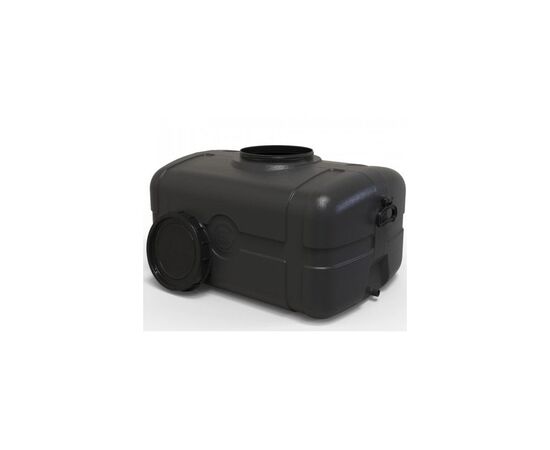 Емкость для воды Євро Пласт квадратная не пищевая 105 л прямоугольная черная выдувная (13171), изображение 2