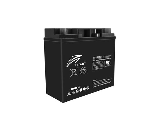 Батарея до ДБЖ Ritar AGM RT12180B, 12V-18Ah, Black (RT12180B)