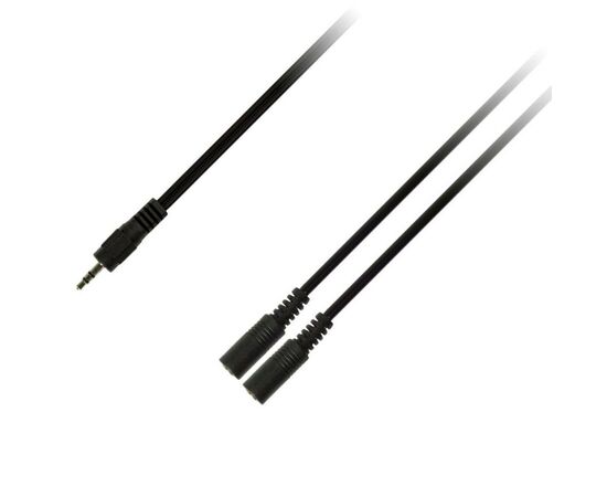Кабель мультимедійний AUX 3.5mm M - 2x3.5 F 0.1m Piko (1283126473913)