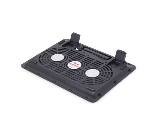 Подставка для ноутбука Gembird до 15", 2x125 mm fan, black (NBS-2F15-01), изображение 4 Подставка для ноутбука Gembird до 15", 2x125 mm fan, black (NBS-2F15-01), изображение 4