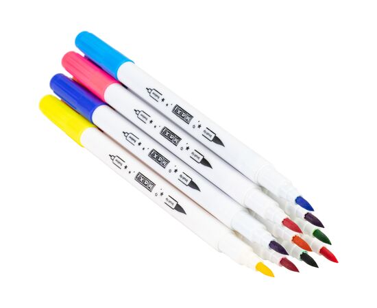 Фломастеры Maxi кисточки BRUSH-TIPPED + лайнеры 2в1, 12 цветов, линия 0,4-6 мм (MX15239), изображение 2 Фломастеры Maxi кисточки BRUSH-TIPPED + лайнеры 2в1, 12 цветов, линия 0,4-6 мм (MX15239), изображение 2