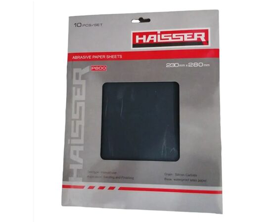 Наждачний папір HAISSER 230мм x 280мм, зерно 180, 10шт в уп. (118547)