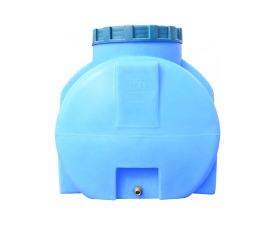 Емкость для воды Пласт Бак горизонтальная пищевая 250 л синяя (12463), изображение 2 Емкость для воды Пласт Бак горизонтальная пищевая 250 л синяя (12463), изображение 2