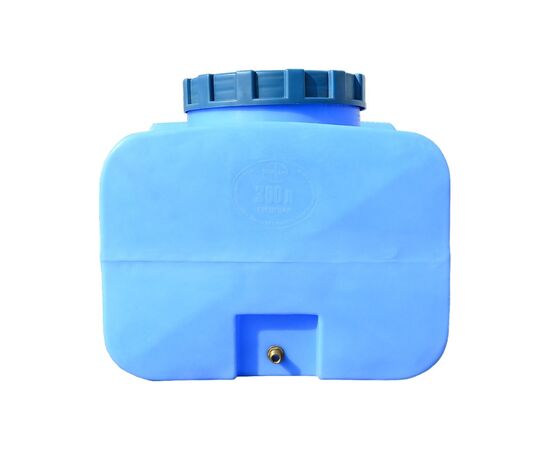 Емкость для воды Пласт Бак квадратная пищевая 300 л прямоугольная синяя (12455), изображение 2