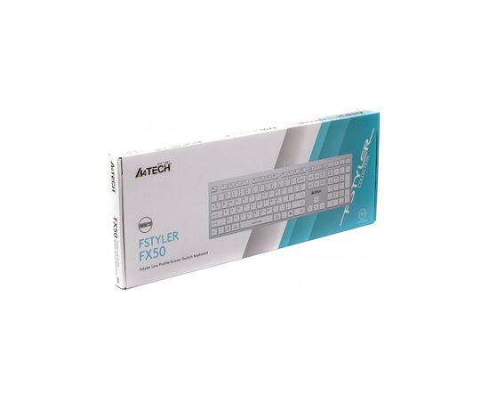 Клавіатура A4Tech FX50 USB White, зображення 4 Клавіатура A4Tech FX50 USB White, зображення 4