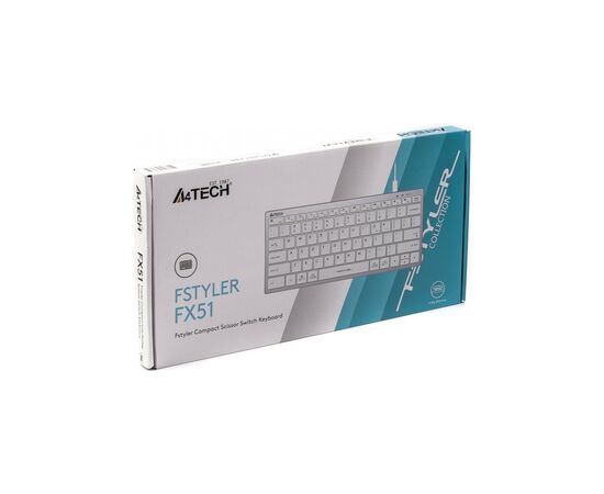 Клавіатура A4Tech FX51 USB White, зображення 5 Клавіатура A4Tech FX51 USB White, зображення 5