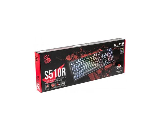 Клавіатура A4Tech Bloody S510R RGB BLMS Switch Red USB Pudding Black (Bloody S510R Pudding Black), зображення 4 Клавіатура A4Tech Bloody S510R RGB BLMS Switch Red USB Pudding Black (Bloody S510R Pudding Black), зображення 4