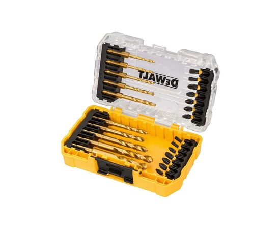 Набор сверл и бит DeWALT EXTREME FLEXTORQ, Phillips,Pozidriv, Torx, Pz1, L 25 мм, 24 шт, кейс (DT70748T)