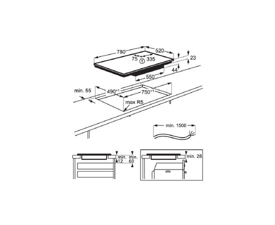 Варочная поверхность Electrolux EIV83443BW, изображение 3 Варочная поверхность Electrolux EIV83443BW, изображение 3