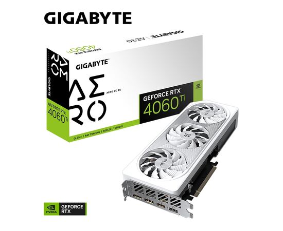 Видеокарта GIGABYTE GeForce RTX4060Ti 8Gb AERO OC (GV-N406TAERO OC-8GD), изображение 9 Видеокарта GIGABYTE GeForce RTX4060Ti 8Gb AERO OC (GV-N406TAERO OC-8GD), изображение 9