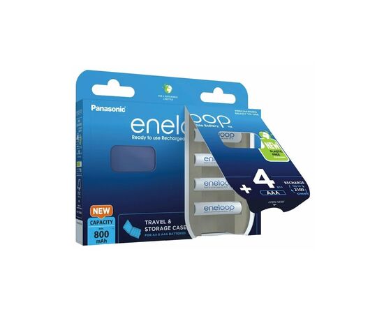 Аккумулятор Panasonic Eneloop AAA 800mAh NI-MH * 4 + Сase (BK-4MCDEC4BE), изображение 2 Аккумулятор Panasonic Eneloop AAA 800mAh NI-MH * 4 + Сase (BK-4MCDEC4BE), изображение 2