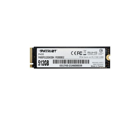 Накопитель SSD M.2 2280 512GB Patriot (P400P512GM28H), изображение 5 Накопитель SSD M.2 2280 512GB Patriot (P400P512GM28H), изображение 5
