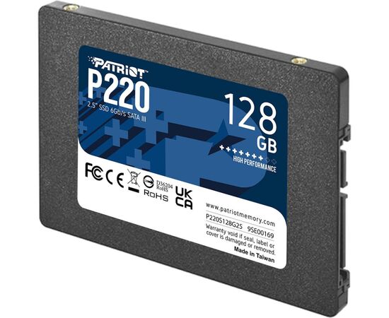 Накопичувач SSD 2.5" 128GB P220 Patriot (P220S128G25), зображення 2 Накопичувач SSD 2.5" 128GB P220 Patriot (P220S128G25), зображення 2