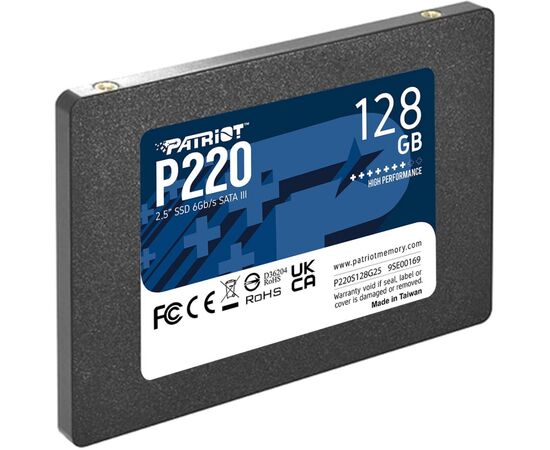 Накопичувач SSD 2.5" 128GB P220 Patriot (P220S128G25), зображення 3 Накопичувач SSD 2.5" 128GB P220 Patriot (P220S128G25), зображення 3
