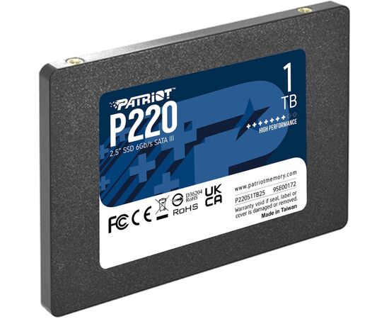Накопитель SSD 2.5" 1TB P220 Patriot (P220S1TB25), изображение 3 Накопитель SSD 2.5" 1TB P220 Patriot (P220S1TB25), изображение 3