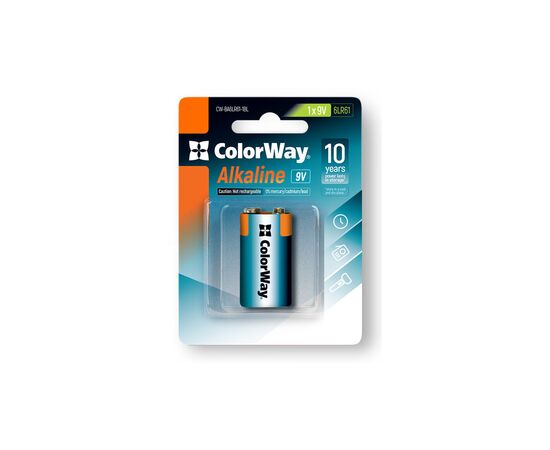 Батарейка ColorWay Крона 6LR61 9V Alkaline Power * 1 (CW-BA6LR61-1BL), изображение 2 Батарейка ColorWay Крона 6LR61 9V Alkaline Power * 1 (CW-BA6LR61-1BL), изображение 2