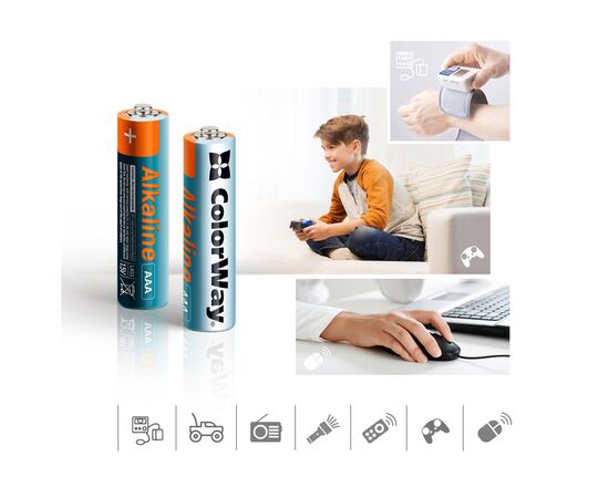 Батарейка ColorWay AAA LR6 Alkaline Power (щелочные) * 40 colour box (CW-BALR03-40CB), изображение 3 Батарейка ColorWay AAA LR6 Alkaline Power (щелочные) * 40 colour box (CW-BALR03-40CB), изображение 3