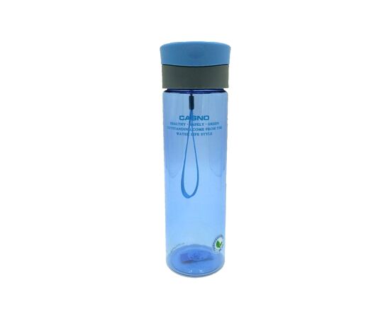 Бутылка для воды Casno 600 мл KXN-1145 з пластиковим вінчиком Блакитна (KXN-1145_Blue)