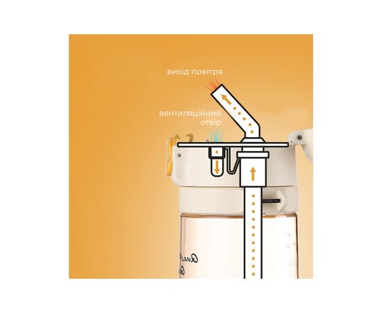 Бутылка для воды Casno 690 мл KXN-1219 Рожева Свинка з соломинкою (KXN-1219_Pink), изображение 10