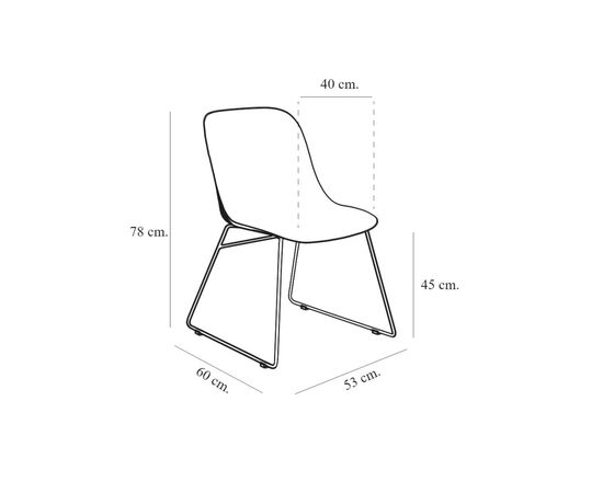 Стул садовый Tilia Shell-UP черный, ножки металлические черные (12040), изображение 3 Стул садовый Tilia Shell-UP черный, ножки металлические черные (12040), изображение 3