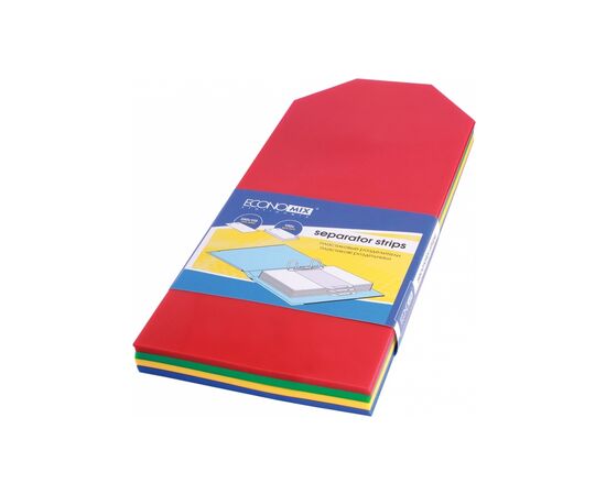 Роздільник сторінок Economix 240х105 мм , пластик, кольоровий, 100 шт (E30810)