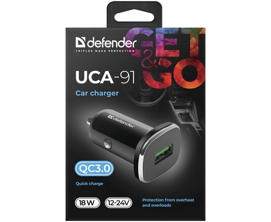 Зарядное устройство Defender 1xUSB 18W (USB-A) QC3.0 3А UCA-91 (83830), изображение 3 Зарядное устройство Defender 1xUSB 18W (USB-A) QC3.0 3А UCA-91 (83830), изображение 3