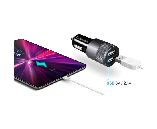 Зарядное устройство Defender 2xUSB 12W (2xUSB-A) 2.1A UCA-21 (83821), изображение 3 Зарядное устройство Defender 2xUSB 12W (2xUSB-A) 2.1A UCA-21 (83821), изображение 3