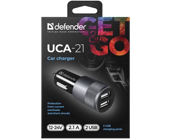 Зарядное устройство Defender 2xUSB 12W (2xUSB-A) 2.1A UCA-21 (83821), изображение 5 Зарядное устройство Defender 2xUSB 12W (2xUSB-A) 2.1A UCA-21 (83821), изображение 5