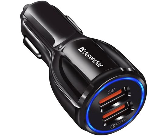 Зарядное устройство Defender 2xUSB 30W (2xUSB-A) QC3.0 3А UCA-100 (83833), изображение 2 Зарядное устройство Defender 2xUSB 30W (2xUSB-A) QC3.0 3А UCA-100 (83833), изображение 2